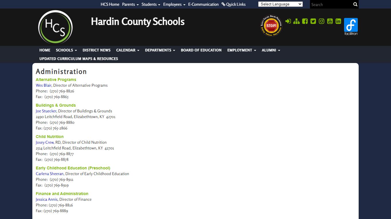 Administration - Hardin County Schools